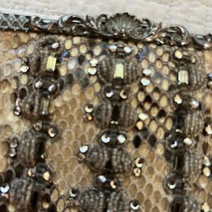 Vintage BADGLEY MISCHKA designer Beaded Snakeskin Purse Bag